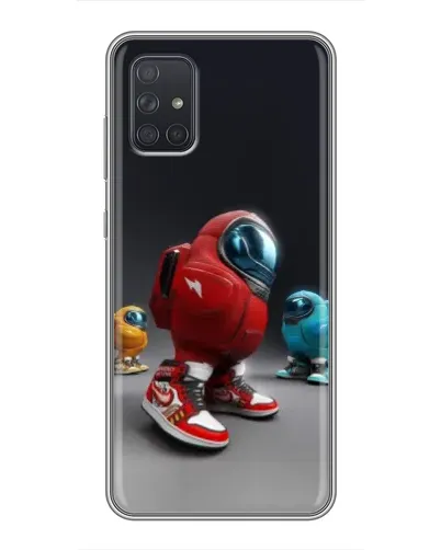 Чохол для Samsung Galaxy A72 з картинкою «Among Us — 3D стиль»