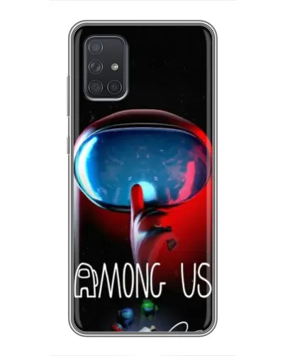 Чохол для Samsung Galaxy A72 з картинкою «Червоний імпостер — макро»