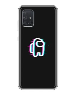 Чохол для Samsung Galaxy A72 з картинкою «Among Us неон»