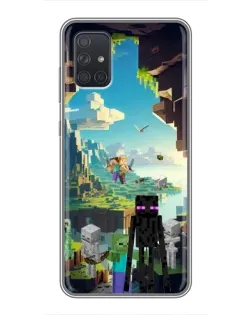 Чохол для Samsung Galaxy A72 з картинкою «Ендермен у лісі» Чохол для Samsung Galaxy A72 з картинкою «Ендермен у лісі»