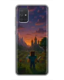 Чохол для Samsung Galaxy A72 з картинкою «Стів біля вежі» Чохол для Samsung Galaxy A72 з картинкою «Стів біля вежі»