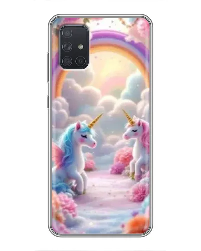 Чехол для Samsung Galaxy A72 с картинкой «Радуга и единороги» Чехол для Samsung Galaxy A72 с картинкой «Радуга и единороги»