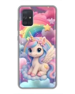 Чехол для Samsung Galaxy A72 с картинкой «Маленький единорог»