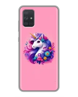 Чехол для Samsung Galaxy A72 с картинкой «Сказочный единорог»