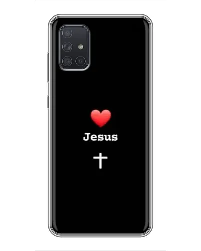 Чохол для Samsung Galaxy A72 з картинкою «Серце - Jesus»