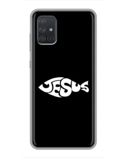 Чохол для Samsung Galaxy A72 з картинкою «Риба Jesus» Чохол для Samsung Galaxy A72 з картинкою «Риба Jesus»