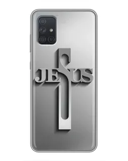 Чохол для Samsung Galaxy A72 з картинкою «Металевий хрест Jesus» Чохол для Samsung Galaxy A72 з картинкою «Металевий хрест Jesus»