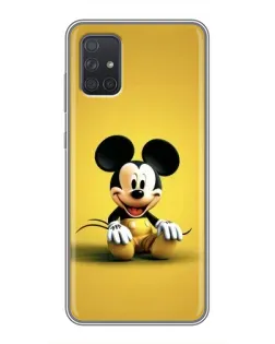 Чохол для Samsung Galaxy A72 з картинкою «Міккі на жовтому»