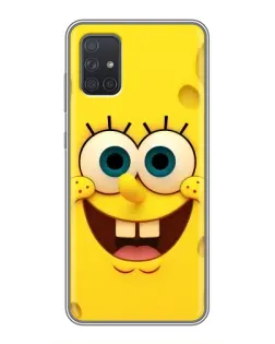 Чехол для Samsung Galaxy A72 с картинкой «Губка Боб улыбка»