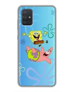 Чехол для Samsung Galaxy A72 с картинкой «Спанч Боб и Патрик»
