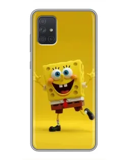 Чехол для Samsung Galaxy A72 с картинкой «Позитивный Губка Боб»