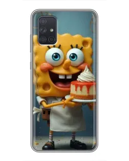 Чехол для Samsung Galaxy A72 с картинкой «Повар Спанч Боб»