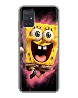 Чехол для Samsung Galaxy A72 с картинкой «Взрывной Спанч Боб»