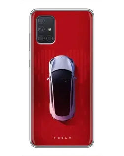 Чохол для Samsung Galaxy A72 з картинкою «Tesla Top View»