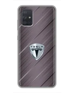 Чохол для Samsung Galaxy A72 з картинкою «Металева текстура Tesla»