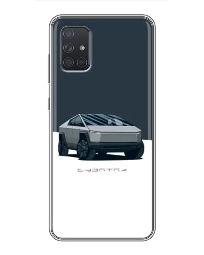 Чохол для Samsung Galaxy A72 з картинкою «Сріблястий Cybertruck Tesla»