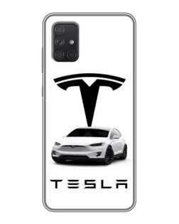Чохол для Samsung Galaxy A72 з картинкою «Tesla White Style»