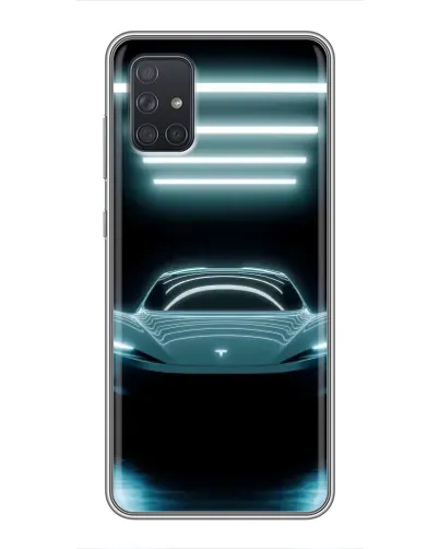 Чохол для Samsung Galaxy A72 з картинкою «Tesla в неоні»