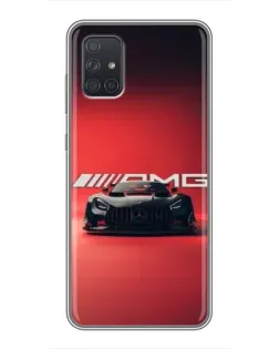 Чехол для Samsung Galaxy A72 с картинкой «Mercedes AMG — красная линия» Чехол для Samsung Galaxy A72 с картинкой «Mercedes AMG — красная линия»