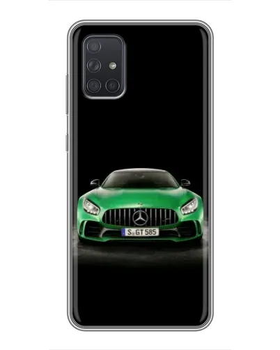 Чехол для Samsung Galaxy A72 с картинкой «Mercedes — неоновый лого» Чехол для Samsung Galaxy A72 с картинкой «Mercedes — неоновый лого»