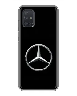 Чехол для Samsung Galaxy A72 с картинкой «Mercedes классический лого» Чехол для Samsung Galaxy A72 с картинкой «Mercedes классический лого»