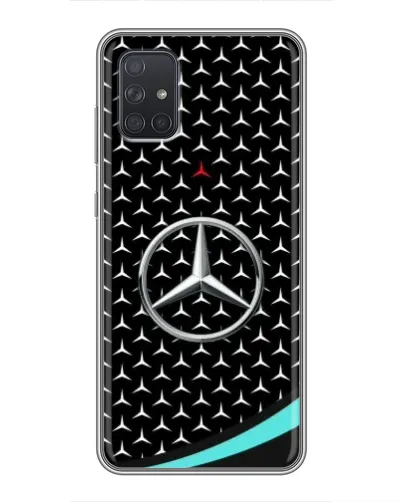 Чехол для Samsung Galaxy A72 с картинкой «Mercedes — бирюзовый акцент» Чехол для Samsung Galaxy A72 с картинкой «Mercedes — бирюзовый акцент»