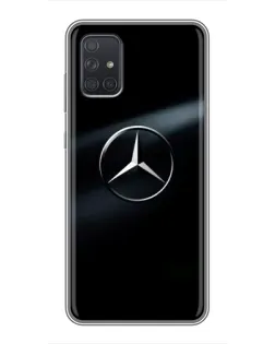 Чехол для Samsung Galaxy A72 с картинкой «Mercedes на металле» Чехол для Samsung Galaxy A72 с картинкой «Mercedes на металле»