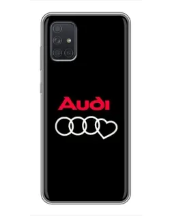 Чохол для Samsung Galaxy A72 з картинкою «Логотип Audi Heart»