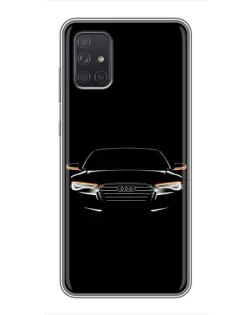 Чохол для Samsung Galaxy A72 з картинкою «Audi — нічний контур»