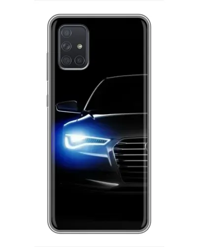 Чохол для Samsung Galaxy A72 з картинкою «Неоновий погляд Audi»