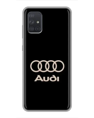 Чохол для Samsung Galaxy A72 з картинкою «Audi — золотий логотип»