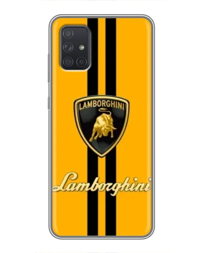 Чохол для Samsung Galaxy A72 з картинкою «Lamborghini Stripe жовтий»