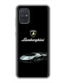 Чохол для Samsung Galaxy A72 з картинкою «Логотип Lamborghini класика»