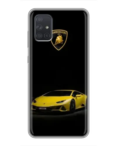 Чохол для Samsung Galaxy A72 з картинкою «Lamborghini жовтий акцент»