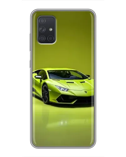 Чохол для Samsung Galaxy A72 з картинкою «Салатовий Lamborghini Huracan»
