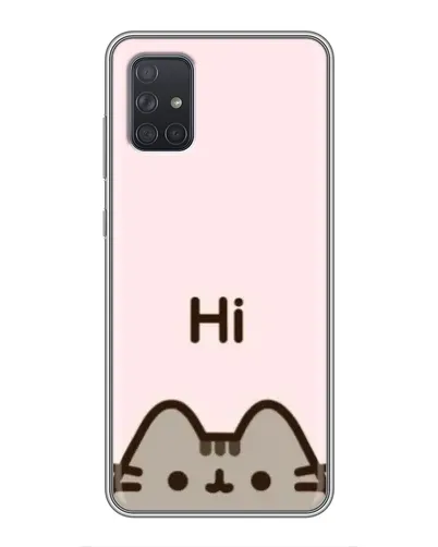 Чехол для Samsung Galaxy A72 с картинкой «Пушин говорит Hi» Чехол для Samsung Galaxy A72 с картинкой «Пушин говорит Hi»