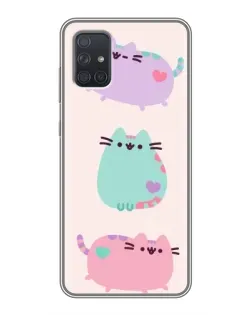 Чехол для Samsung Galaxy A72 с картинкой «Pusheen трио»