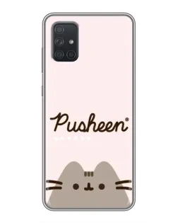 Чехол для Samsung Galaxy A72 с картинкой «Pusheen логотип»