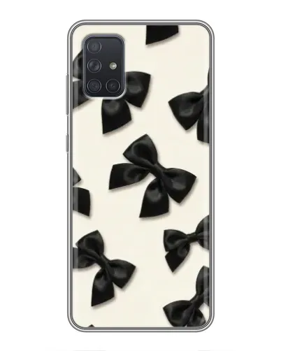 Чохол для Samsung Galaxy A72 з картинкою «Чорні бантики» Чохол для Samsung Galaxy A72 з картинкою «Чорні бантики»