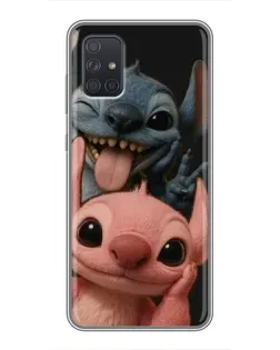 Чехол для Samsung Galaxy A72 с картинкой «Стич и Ангел»