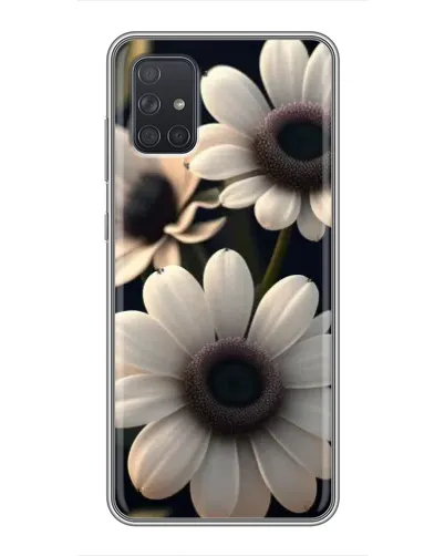 Чохол для Samsung Galaxy A72 з картинкою «Білі маргаритки макро»