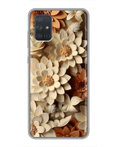 Чохол для Samsung Galaxy A72 з картинкою «Бежевий флористичний декор»