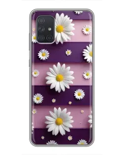 Чохол для Samsung Galaxy A72 з картинкою «Ромашки на фіолетовому» Чохол для Samsung Galaxy A72 з картинкою «Ромашки на фіолетовому»