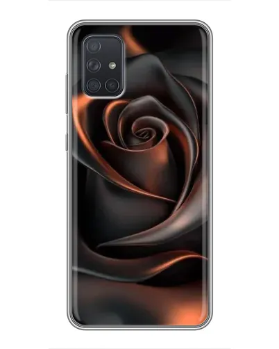 Чохол для Samsung Galaxy A72 з картинкою «Шовкова чорна троянда»