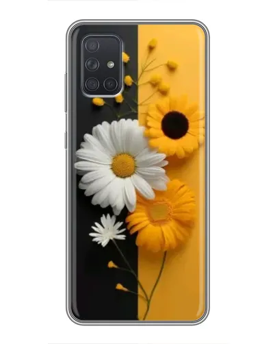 Чохол для Samsung Galaxy A72 з картинкою «Соняшник та ромашка»
