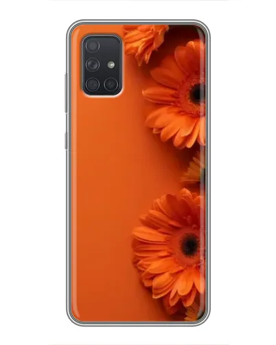 Чохол для Samsung Galaxy A72 з картинкою «Помаранчеві гербери»