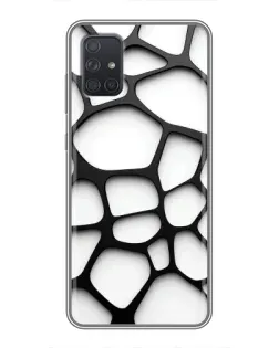 Чохол для Samsung Galaxy A72 з картинкою «Біла об'ємна сітка» Чохол для Samsung Galaxy A72 з картинкою «Біла об'ємна сітка»