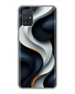 Чохол для Samsung Galaxy A72 з картинкою «Об'ємні чорно-білі стрічки» Чохол для Samsung Galaxy A72 з картинкою «Об'ємні чорно-білі стрічки»