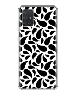 Чохол для Samsung Galaxy A72 з картинкою «Контрастні чорні краплі»