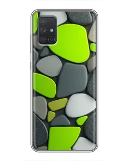 Чохол для Samsung Galaxy A72 з картинкою «Яскрава неонова галька»